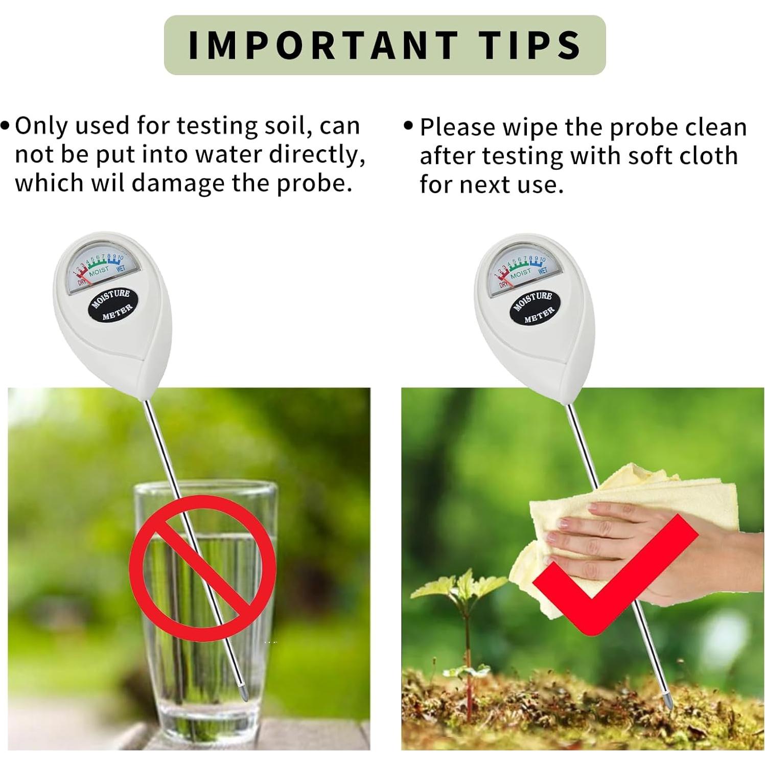 Medidor de Humedad del Suelo Hathdia, Sensor Sin Batería 17 cm