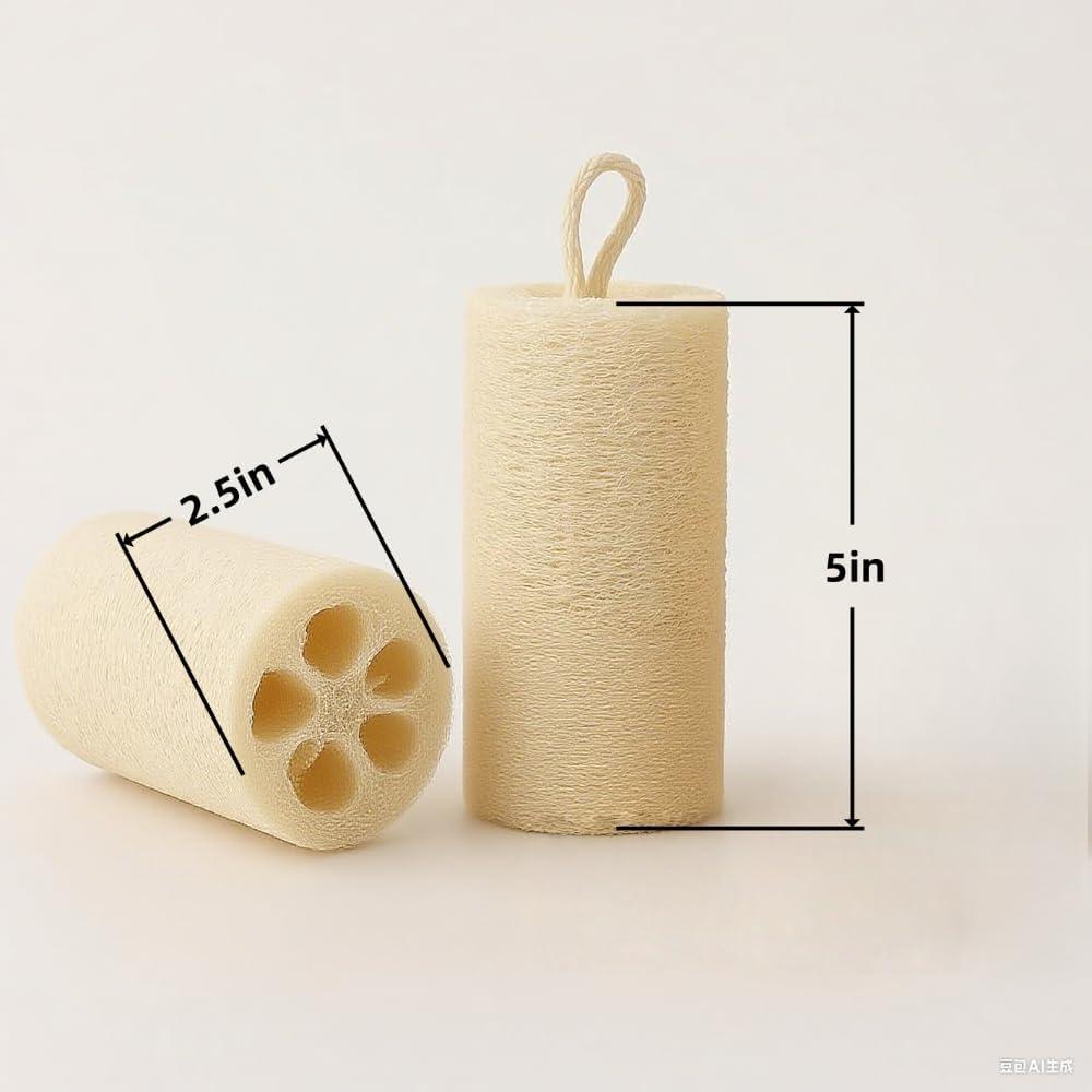 Esponjas Exfoliantes de Loofah Naturales 4-Pack - Veganas