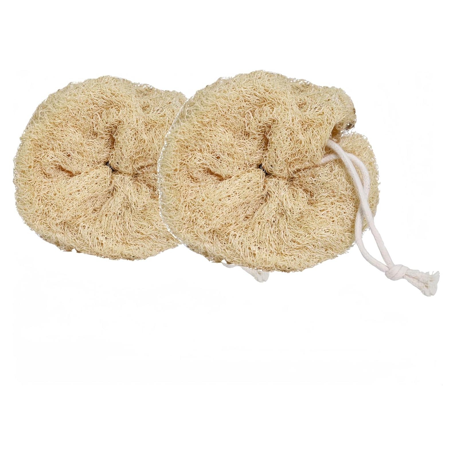 Esponja de Lufa Natural Exfoliante - Bola de Baño 2 Unidades