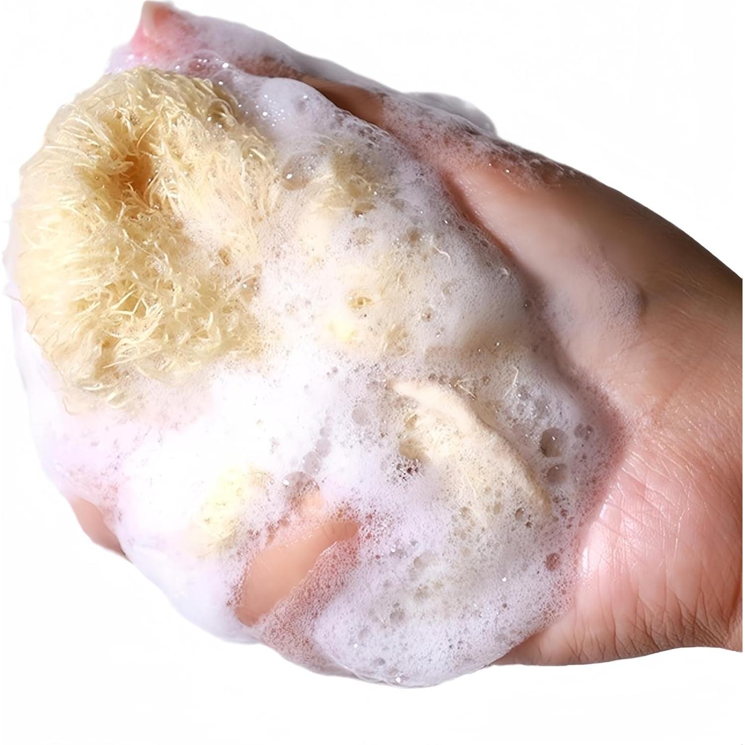 Esponja de Lufa Natural Exfoliante - Bola de Baño 2 Unidades