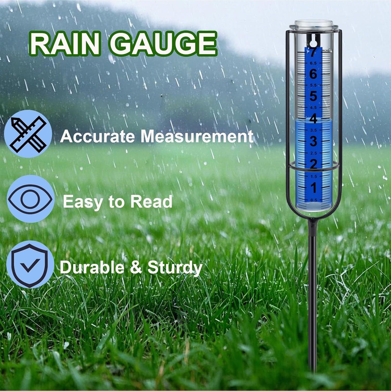 Pluviometro Ajustable 73.66 cm Ricihene-ATCH a Prueba de Heladas