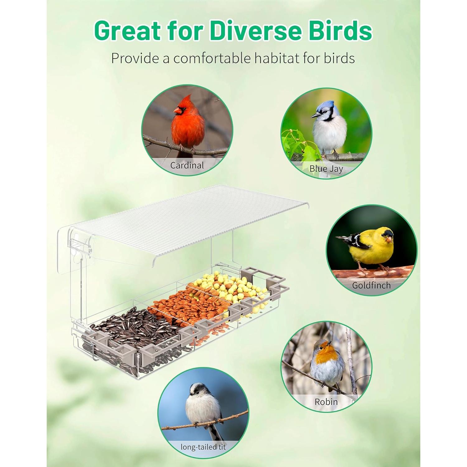 Comedero de Aves de Ventana LMHOME Transparente 0.78kg