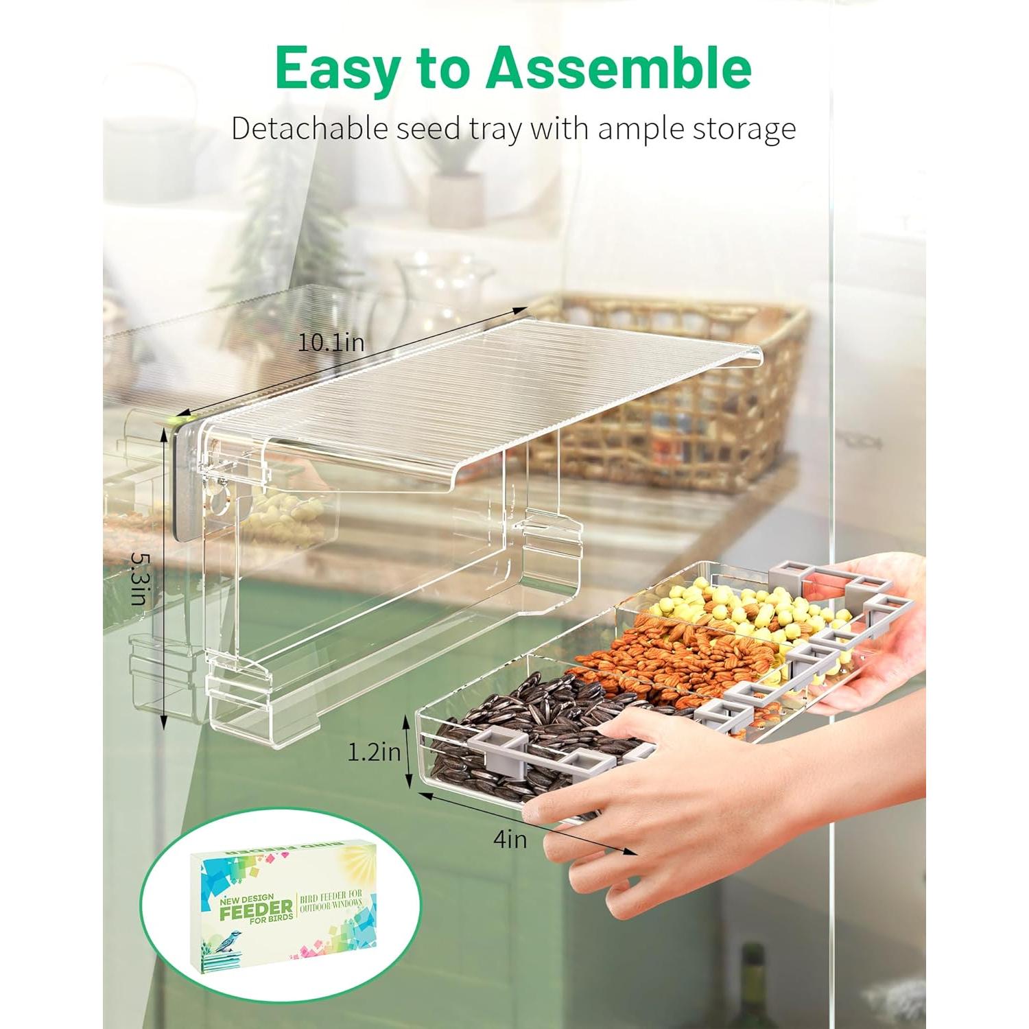 Comedero de Aves de Ventana LMHOME Transparente 0.78kg