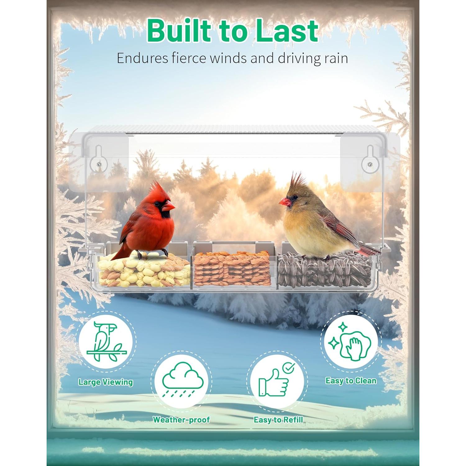 Comedero de Aves de Ventana LMHOME Transparente 0.78kg