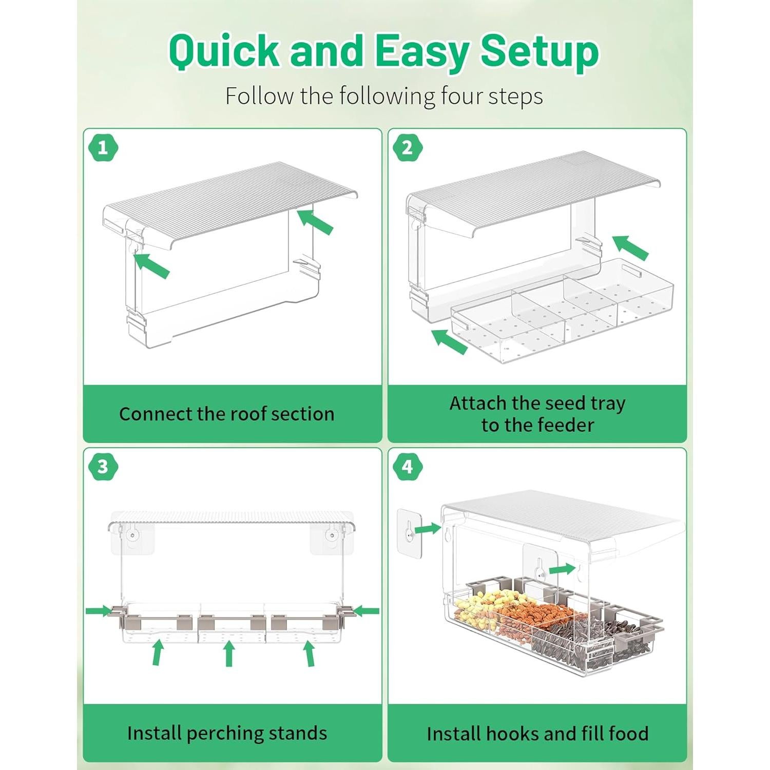 Comedero de Aves de Ventana LMHOME Transparente 0.78kg