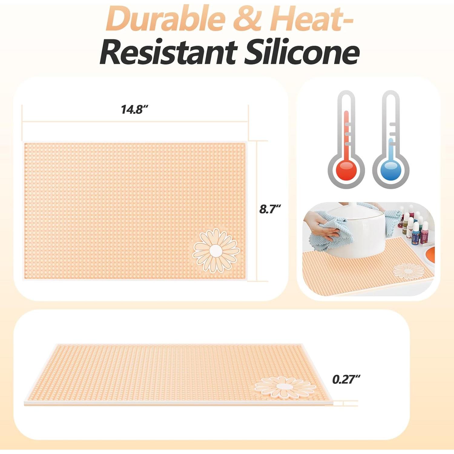 Alfombrilla de Silicona Antideslizante LAJOLLIA 38x22cm Resistente al Calor