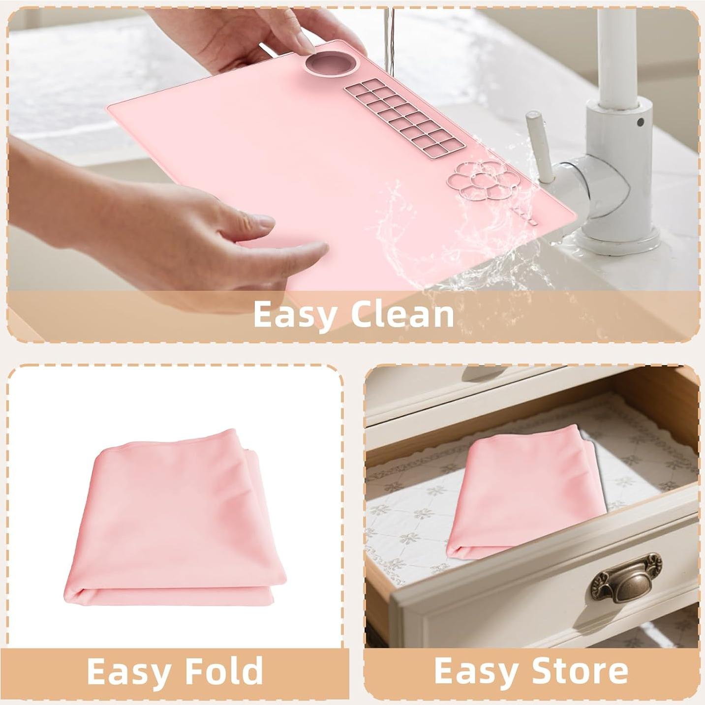 Alfombrilla de Pintura de Silicona LRFORMB 60x40 cm con Pinceles