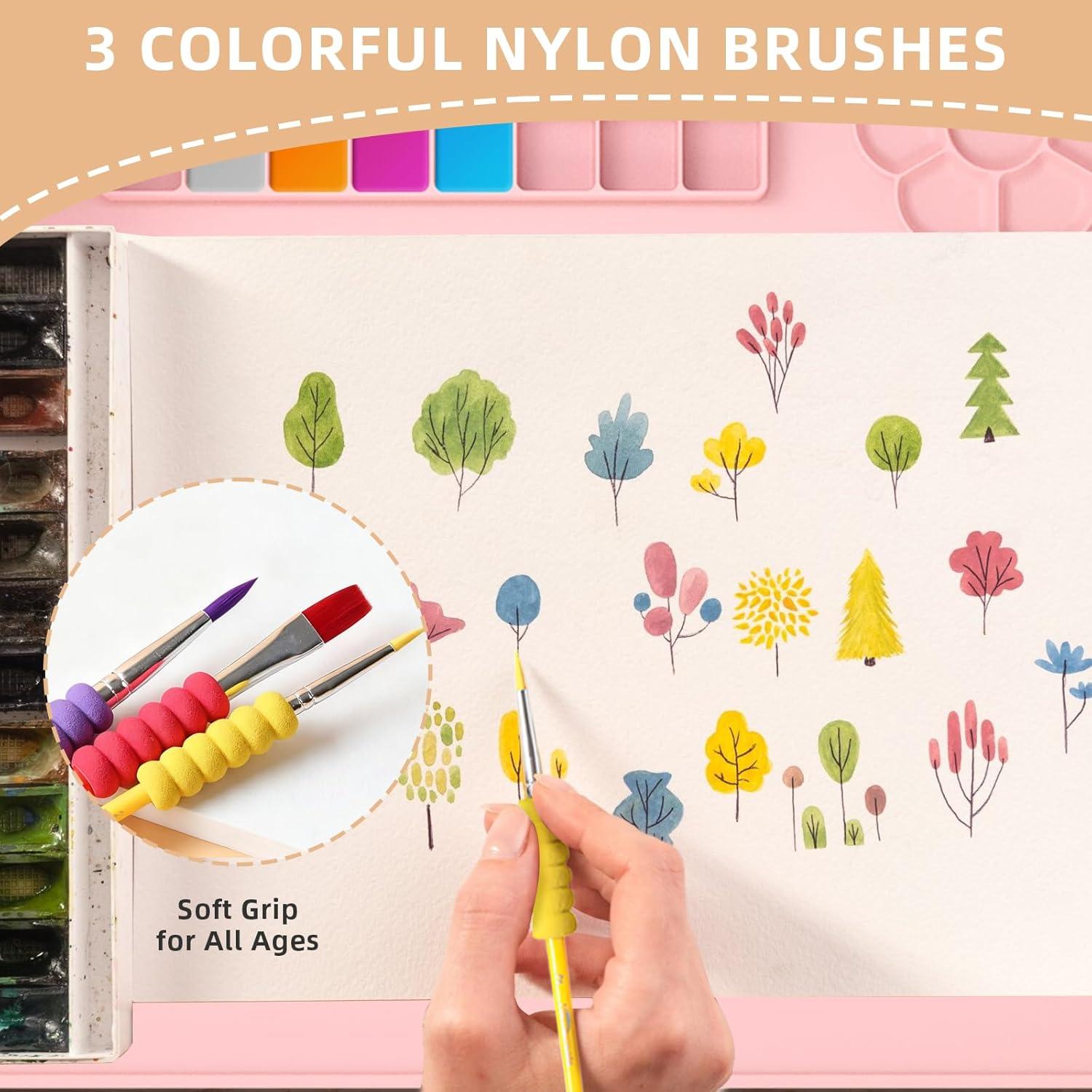 Alfombrilla de Pintura de Silicona LRFORMB 60x40 cm con Pinceles