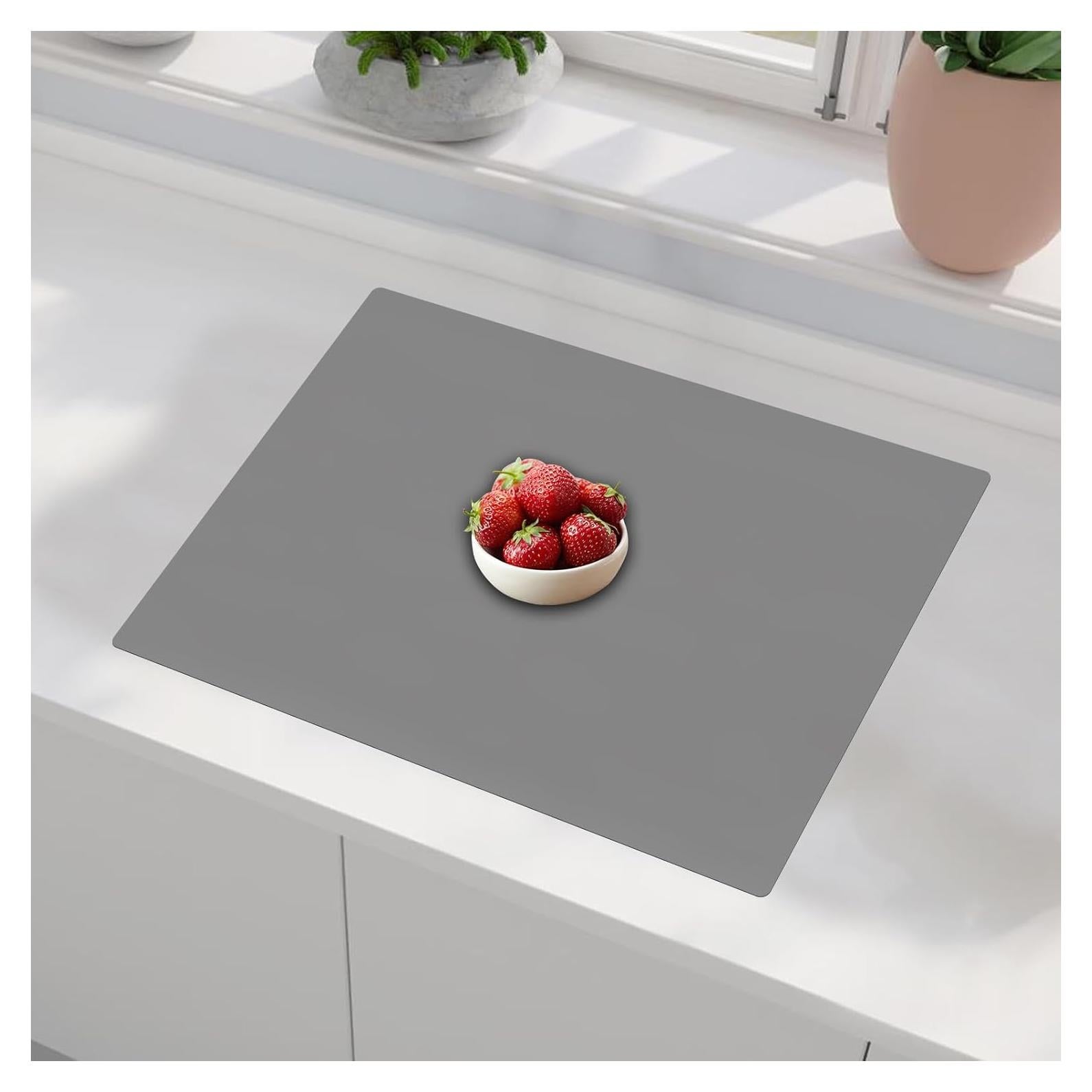 Tapete de Silicona Antideslizante LOGIFTVE 60x40cm Gris Claro