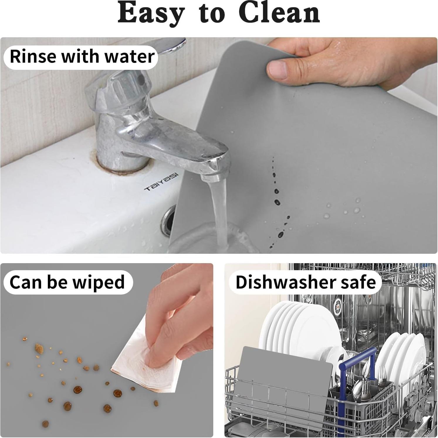 Tapete de Silicona Antideslizante LOGIFTVE 60x40cm Gris Claro