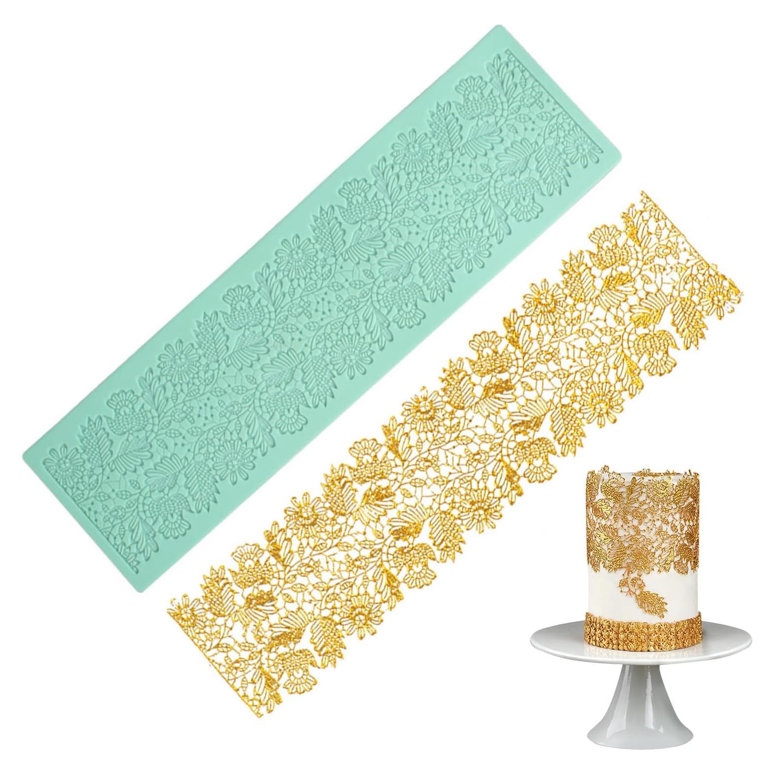 Molde de Encaje de Silicona Growtail para Pasteles 39.1x11.9cm