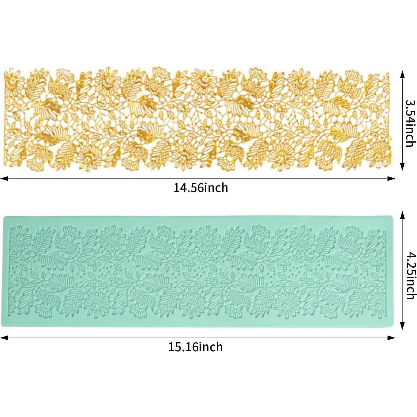 Molde de Encaje de Silicona Growtail para Pasteles 39.1x11.9cm