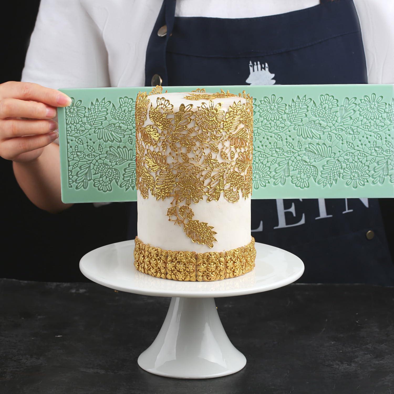 Molde de Encaje de Silicona Growtail para Pasteles 39.1x11.9cm