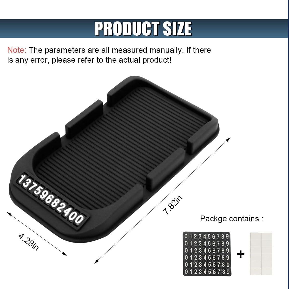 Almohadilla Antideslizante para Tablero de Coche ZIMISI Negro