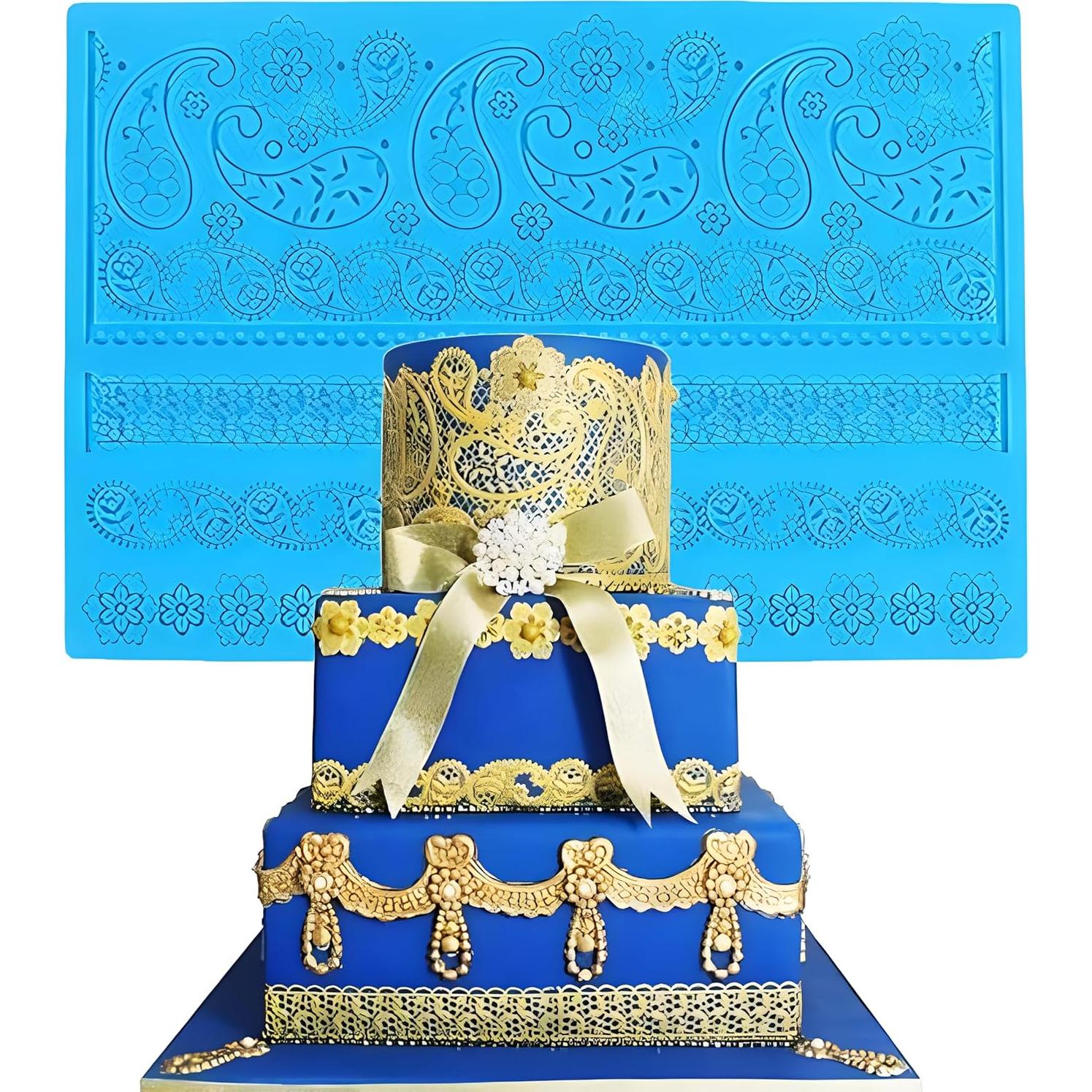 Matriz de Encaje de Silicona Anyana 37x24.5cm Rosa