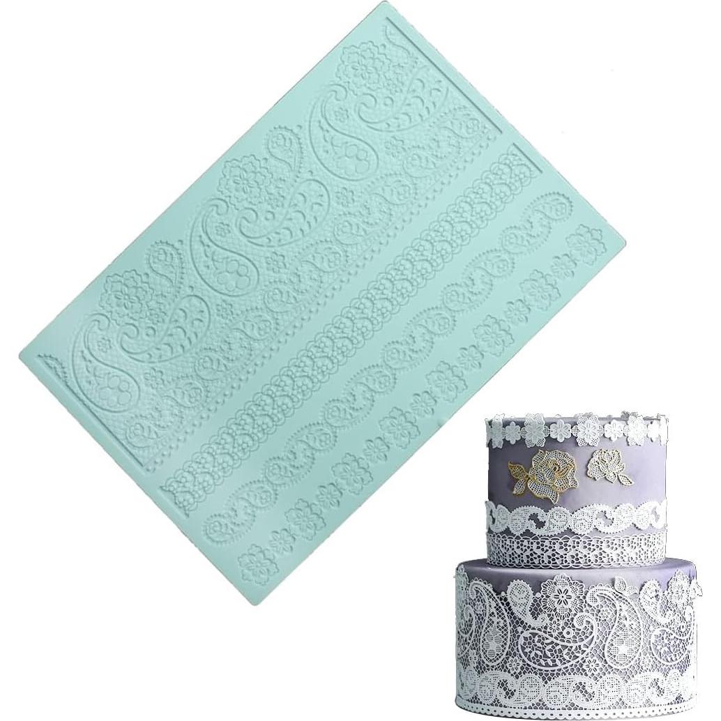 Matriz de Encaje de Silicona Anyana 37x24.5cm Rosa