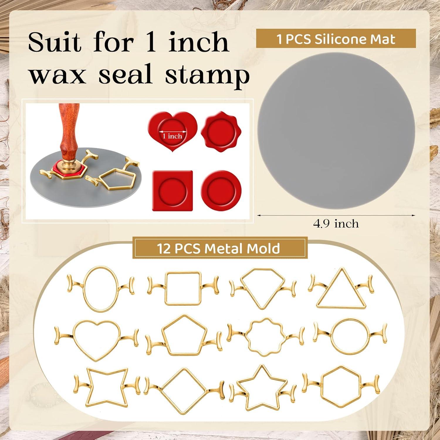 Kit de Sello de Cera Tessco 12 Piezas con Alfombrilla de Silicona