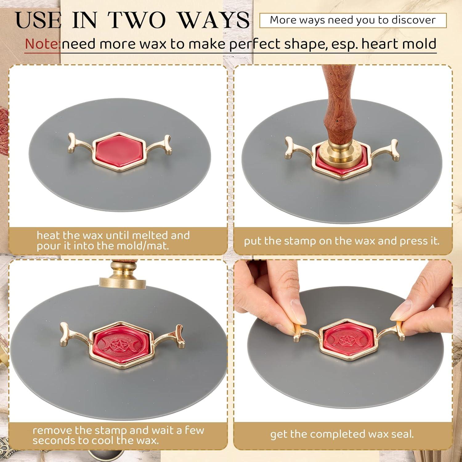 Kit de Sello de Cera Tessco 12 Piezas con Alfombrilla de Silicona