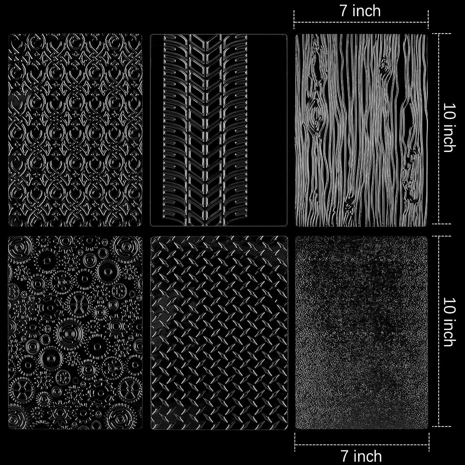 Ocmoiy 6 Tapetes de Fondant Texturizados para Pasteles 17.78x25.4cm