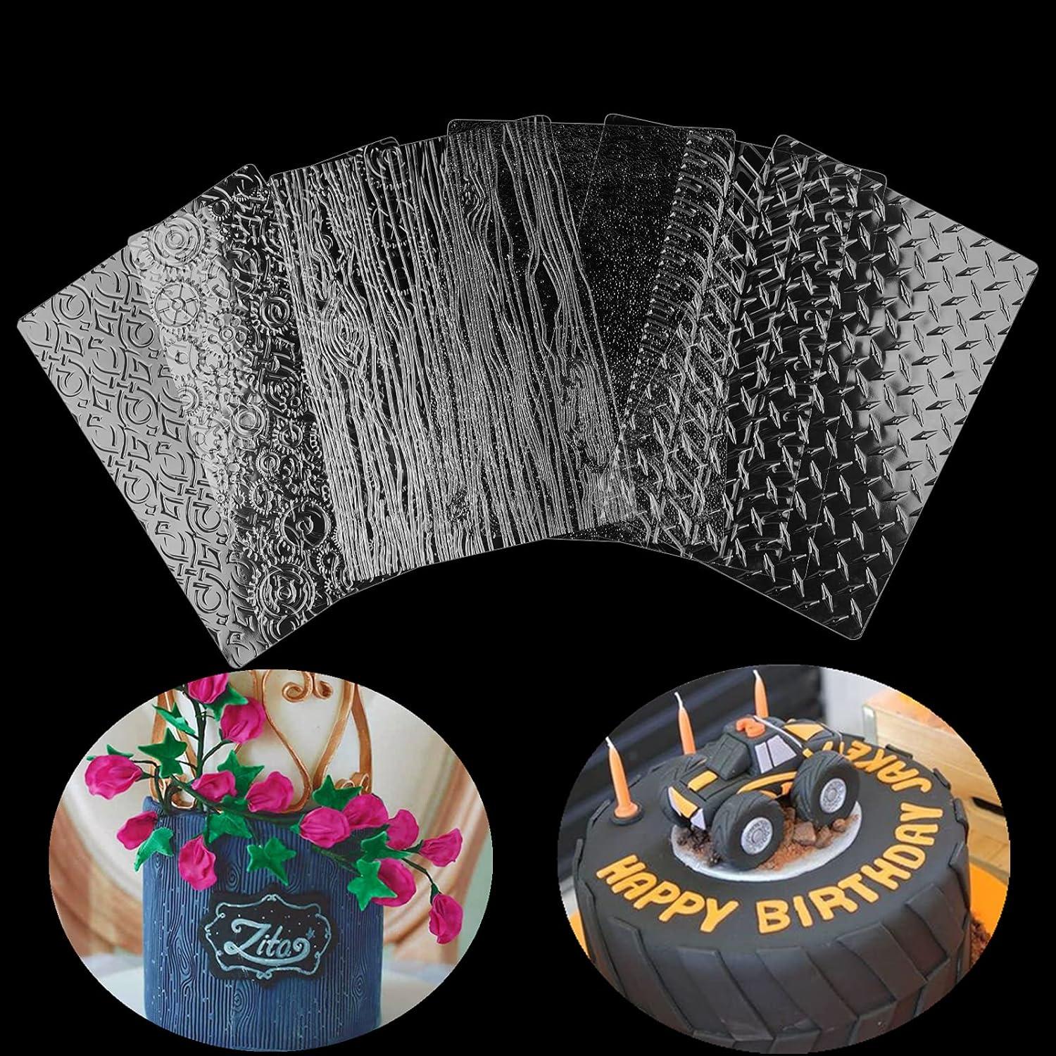 Ocmoiy 6 Tapetes de Fondant Texturizados para Pasteles 17.78x25.4cm