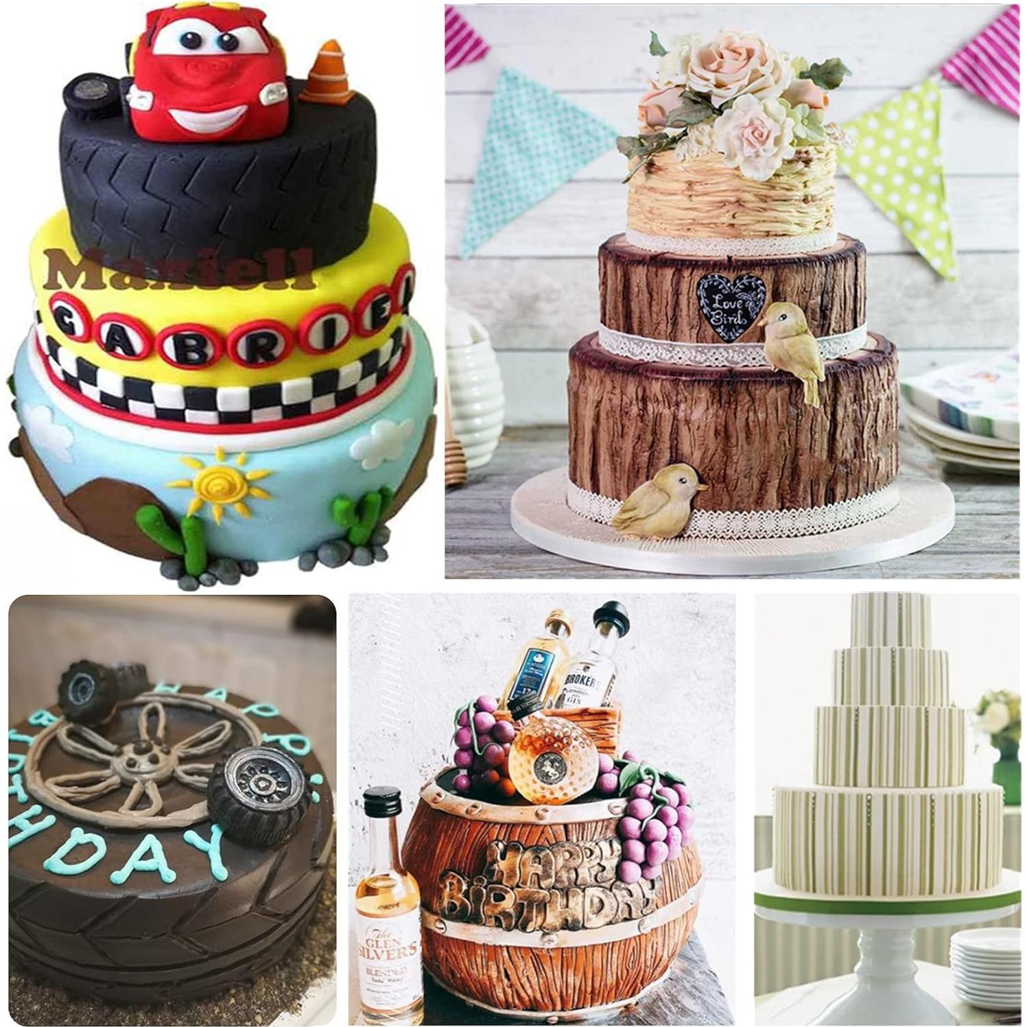 Ocmoiy 6 Tapetes de Fondant Texturizados para Pasteles 17.78x25.4cm