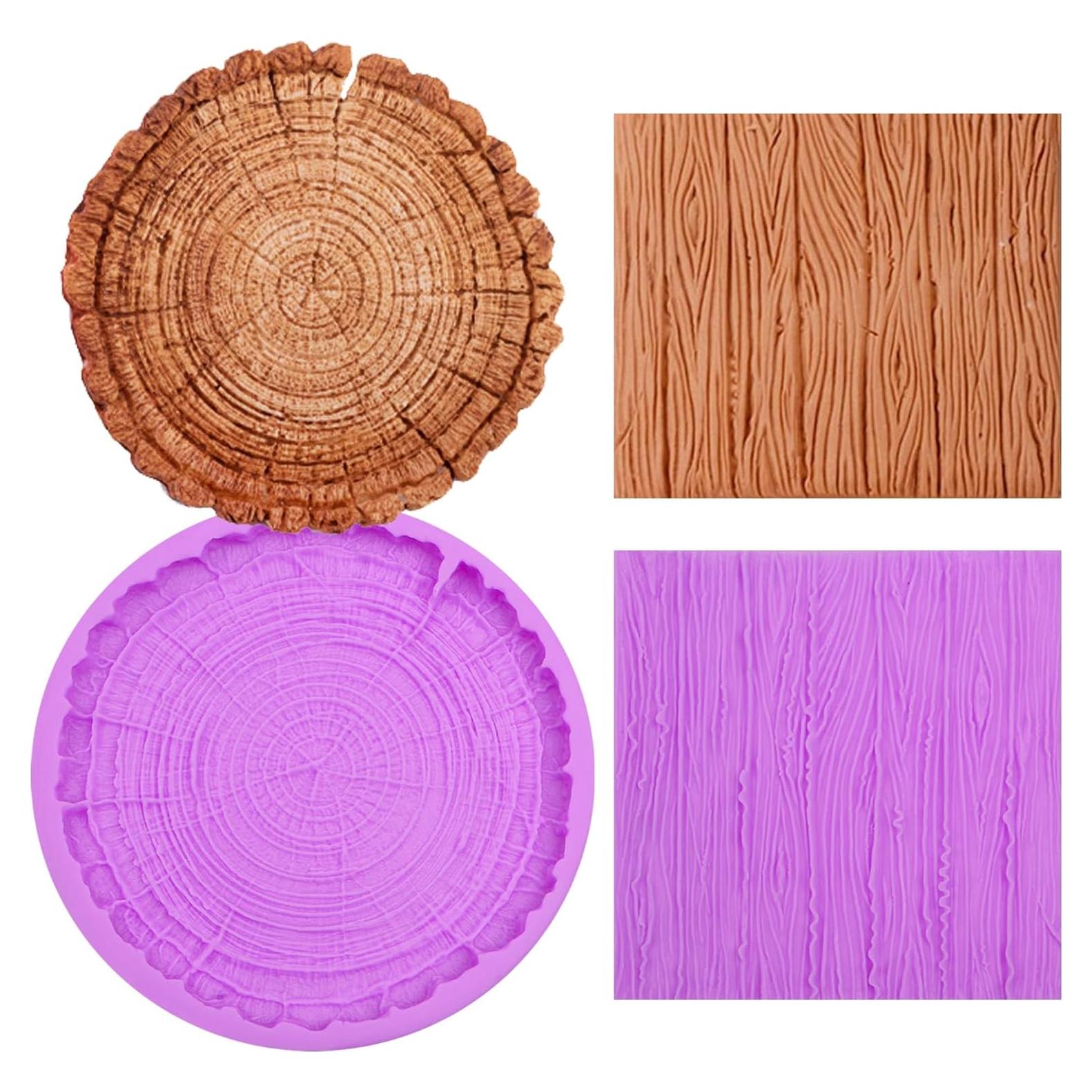 Moldes de Silicona Infovox para Corteza de Árbol - Juego de 2