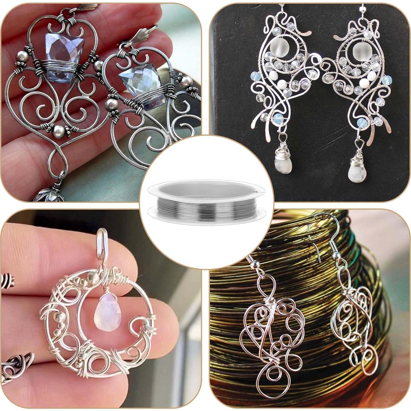 3 Rollos Alambre de Cobre 0.3mm Bewudy para Joyería 17m