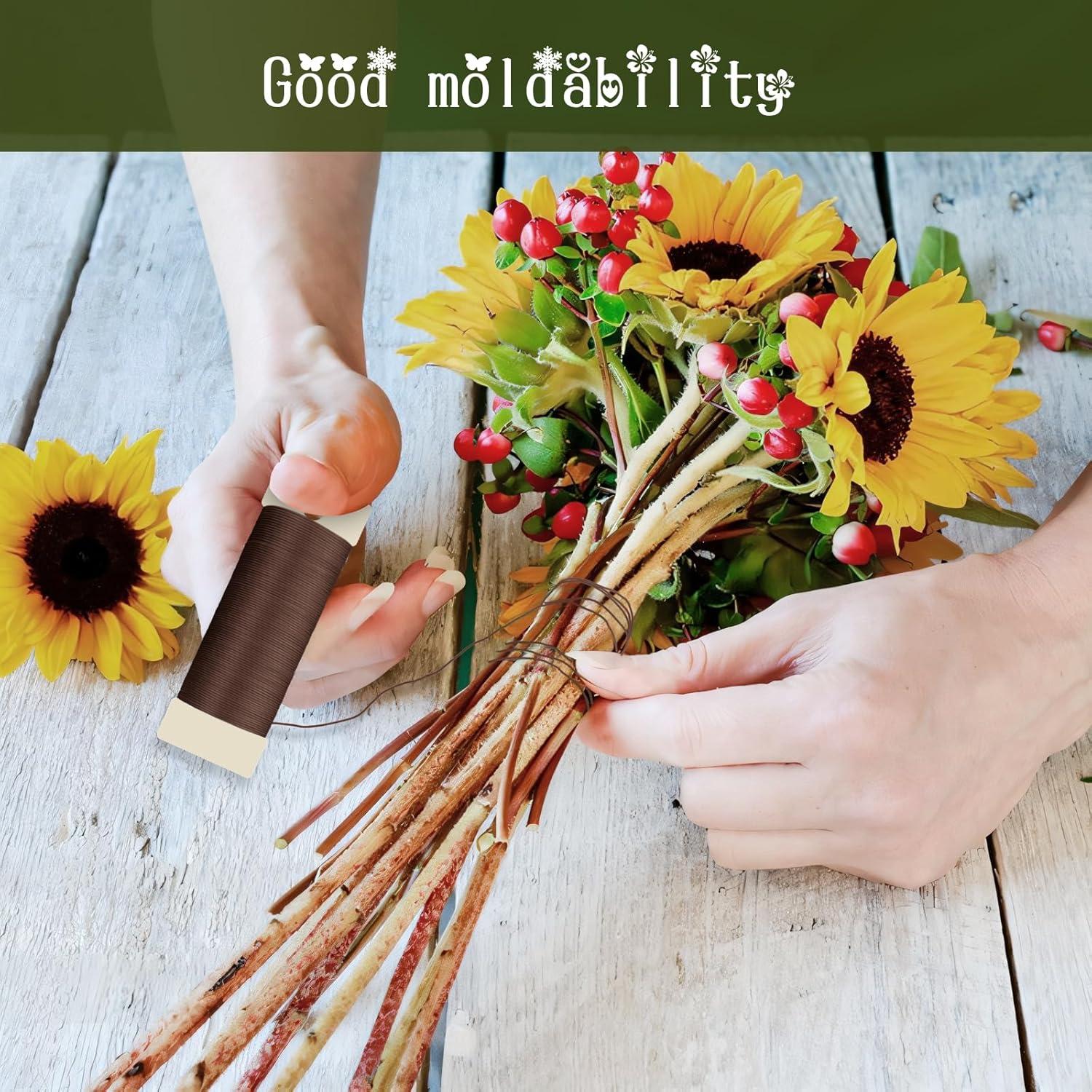 Alambre Floral CdbC 34.7m 22 Calibre Flexible para Manualidades