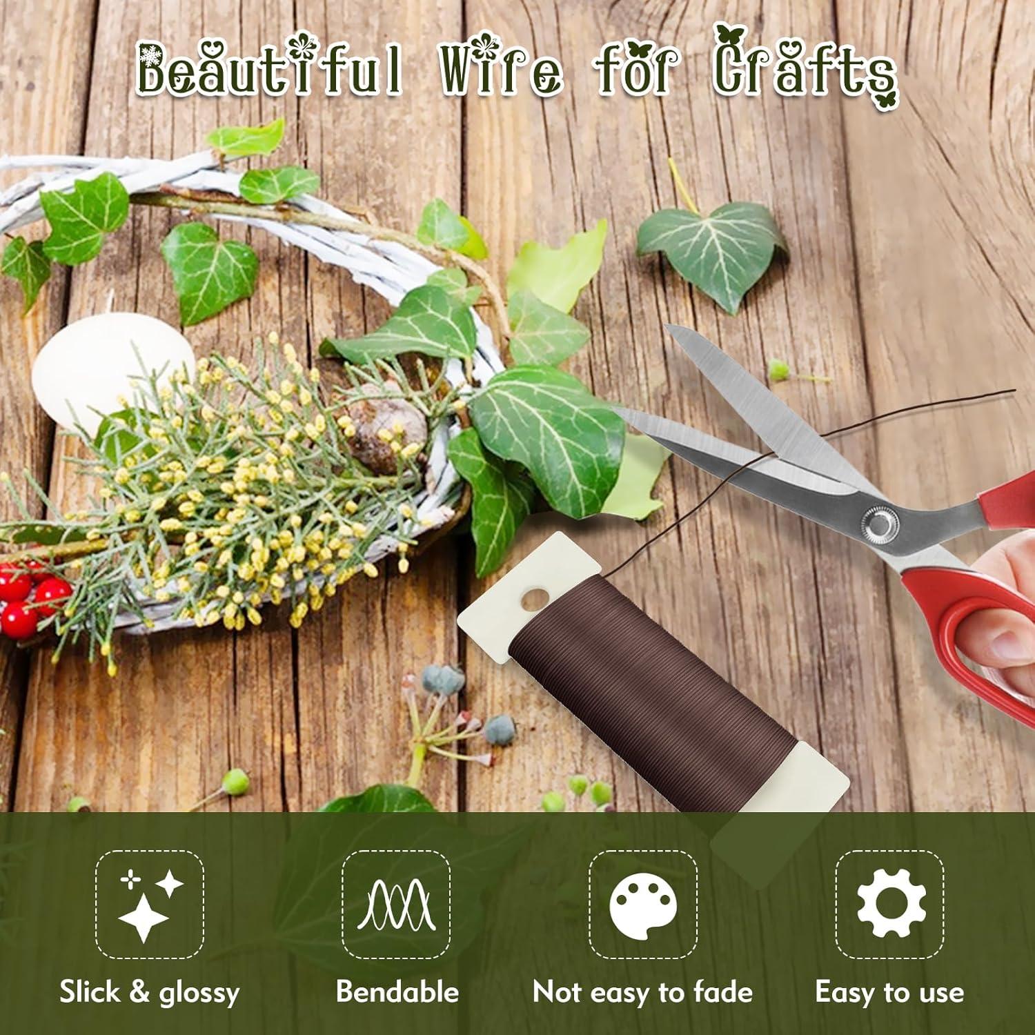 Alambre Floral CdbC 34.7m 22 Calibre Flexible para Manualidades