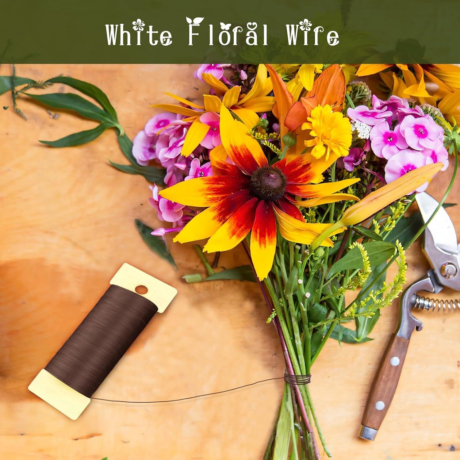 Alambre Floral CdbC 34.7m 22 Calibre Flexible para Manualidades