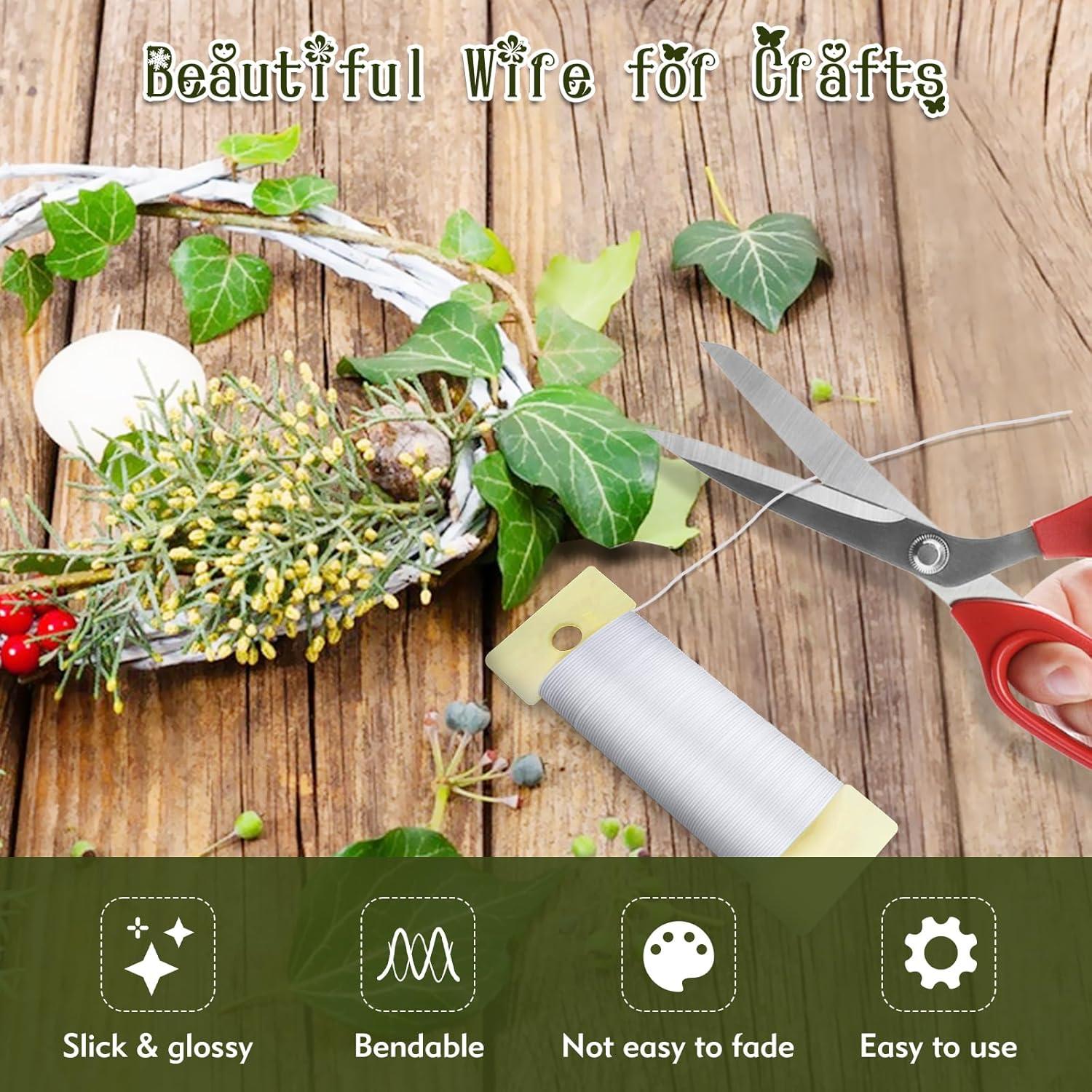 Alambre Floral Blanco 2 Rollos 34.7 Metros 22 Calibre CdbC