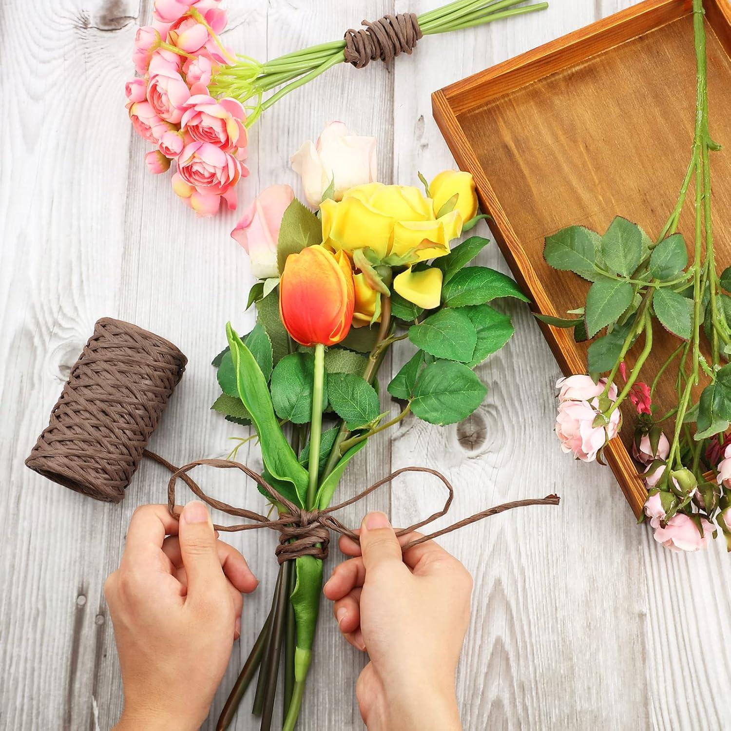 Alambre Floral Syhood 19.81m Marrón Oscuro para Ramo de Flores