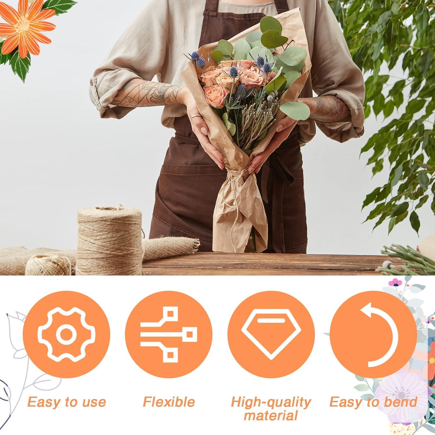 200 Alambres Florales Verdes 40.64 cm 22 Gauge Hamiggaa