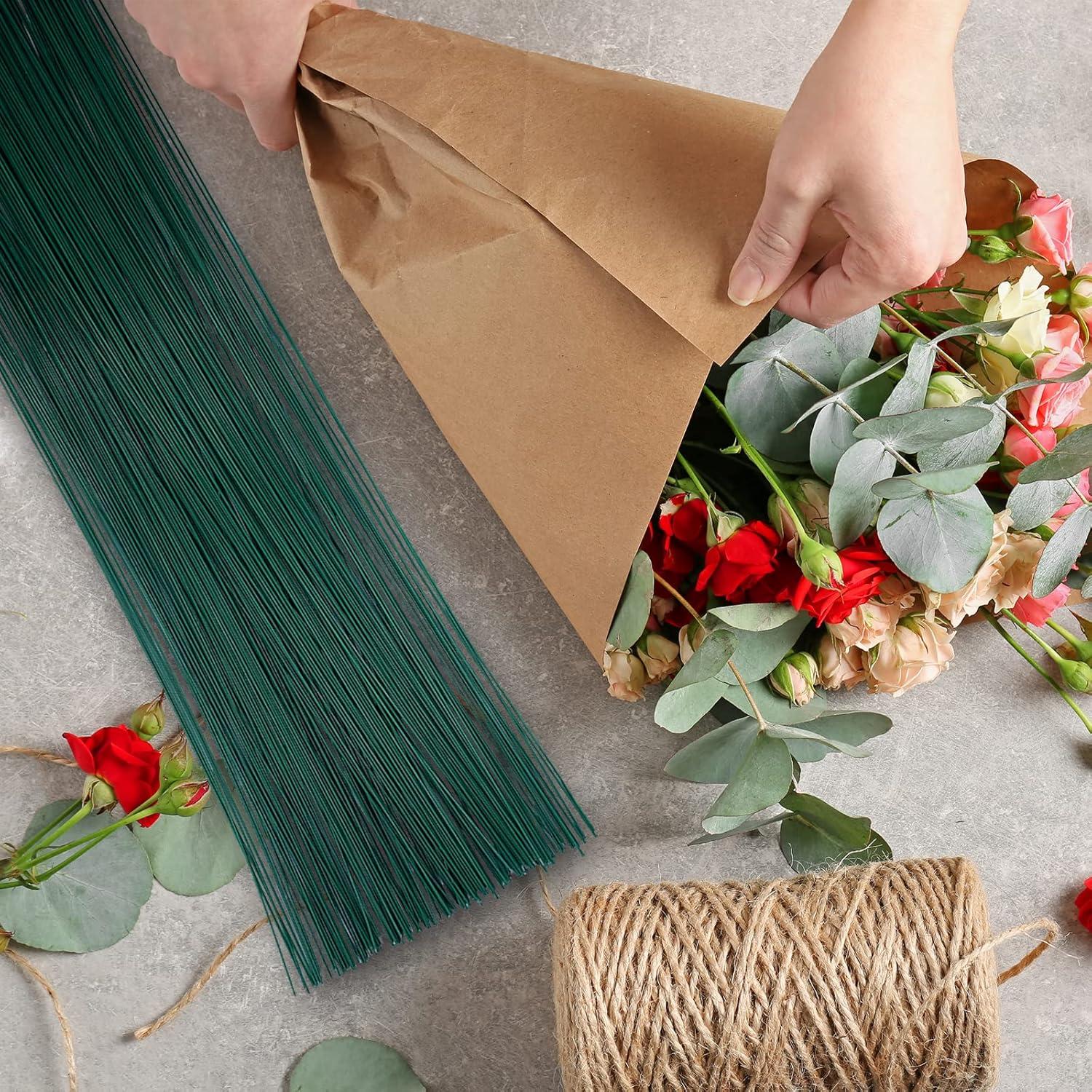 200 Alambres Florales Verdes 40.64 cm 22 Gauge Hamiggaa