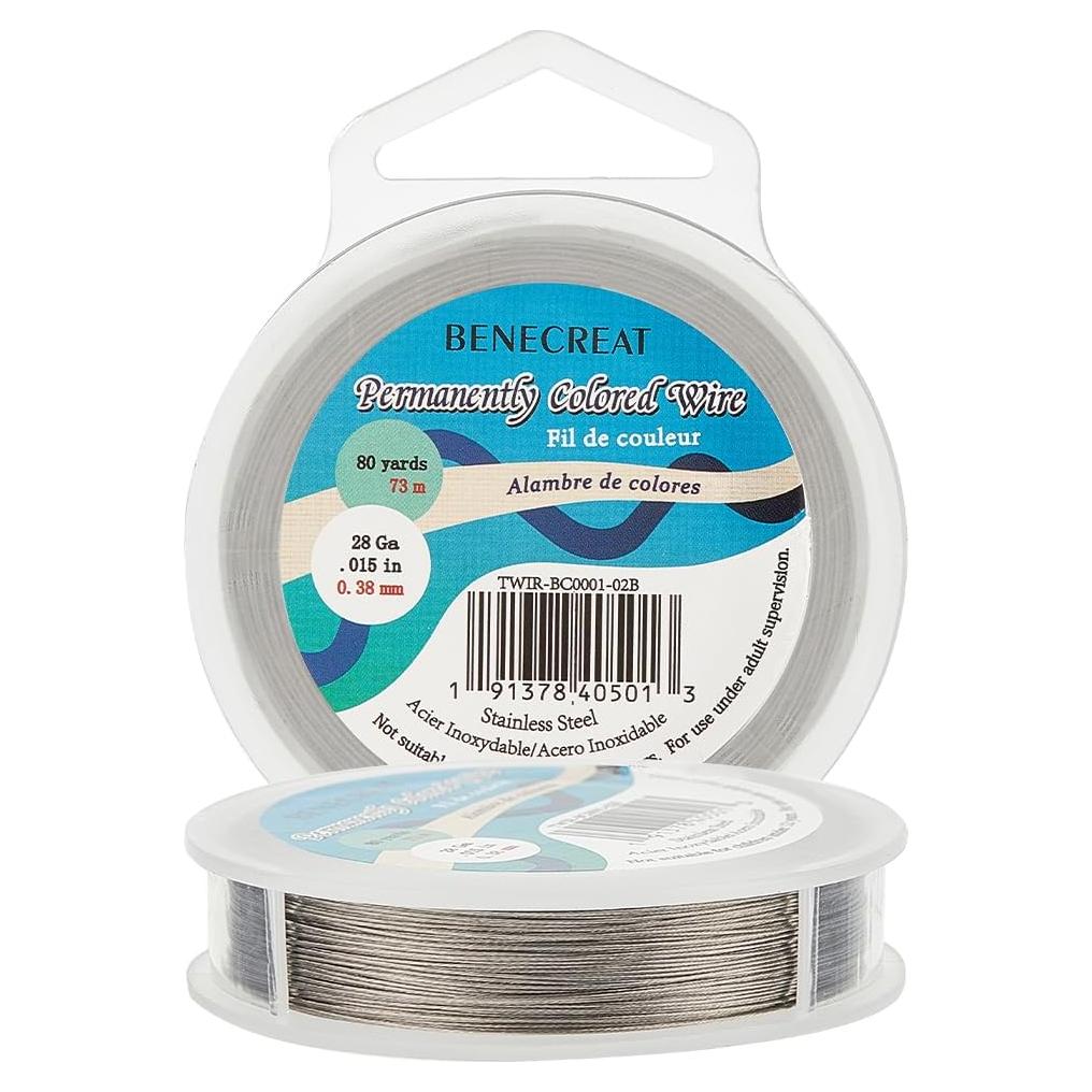 Alambre de Cuentas de Acero Inoxidable BENECREAT 73m 0.38mm