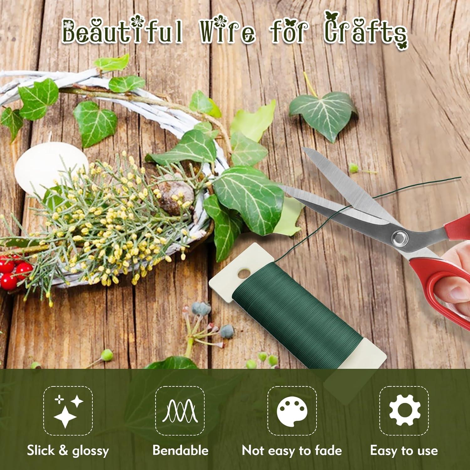 Alambre Floral Verde 22 Calibre 34.6 Metros CdbC para Manualidades