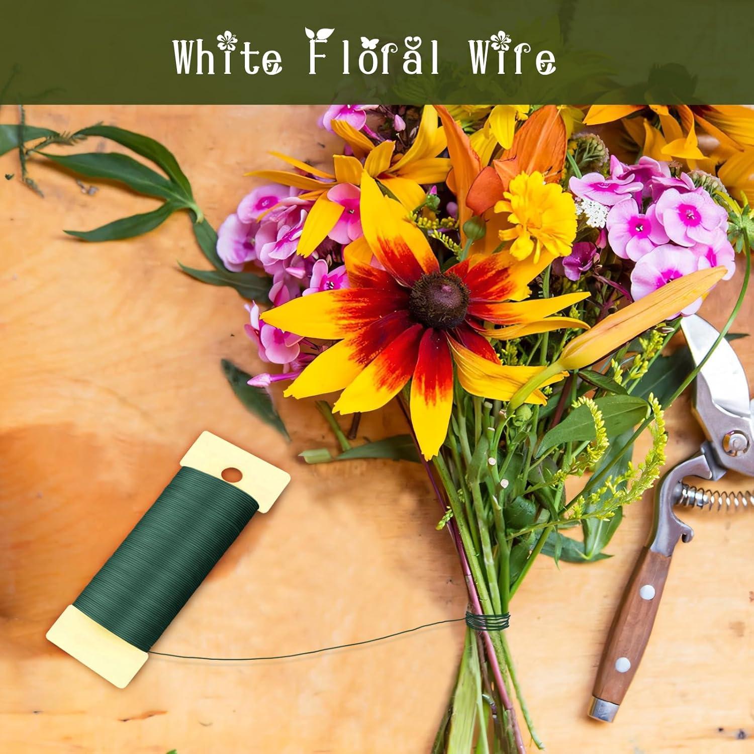 Alambre Floral Verde 22 Calibre 34.6 Metros CdbC para Manualidades