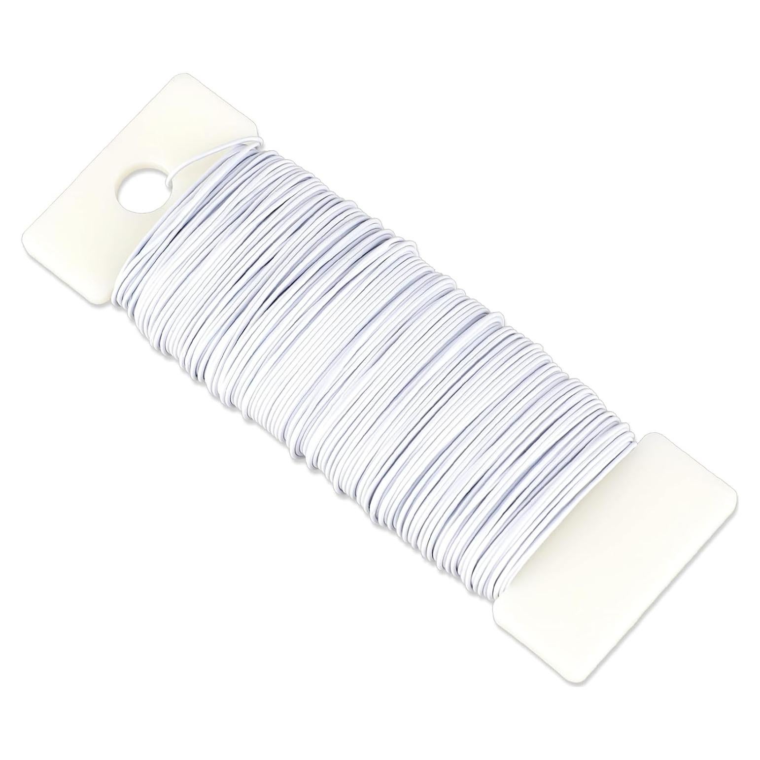 Alambre Floral Blanco MOZEAT 35m 6mm para Manualidades DIY