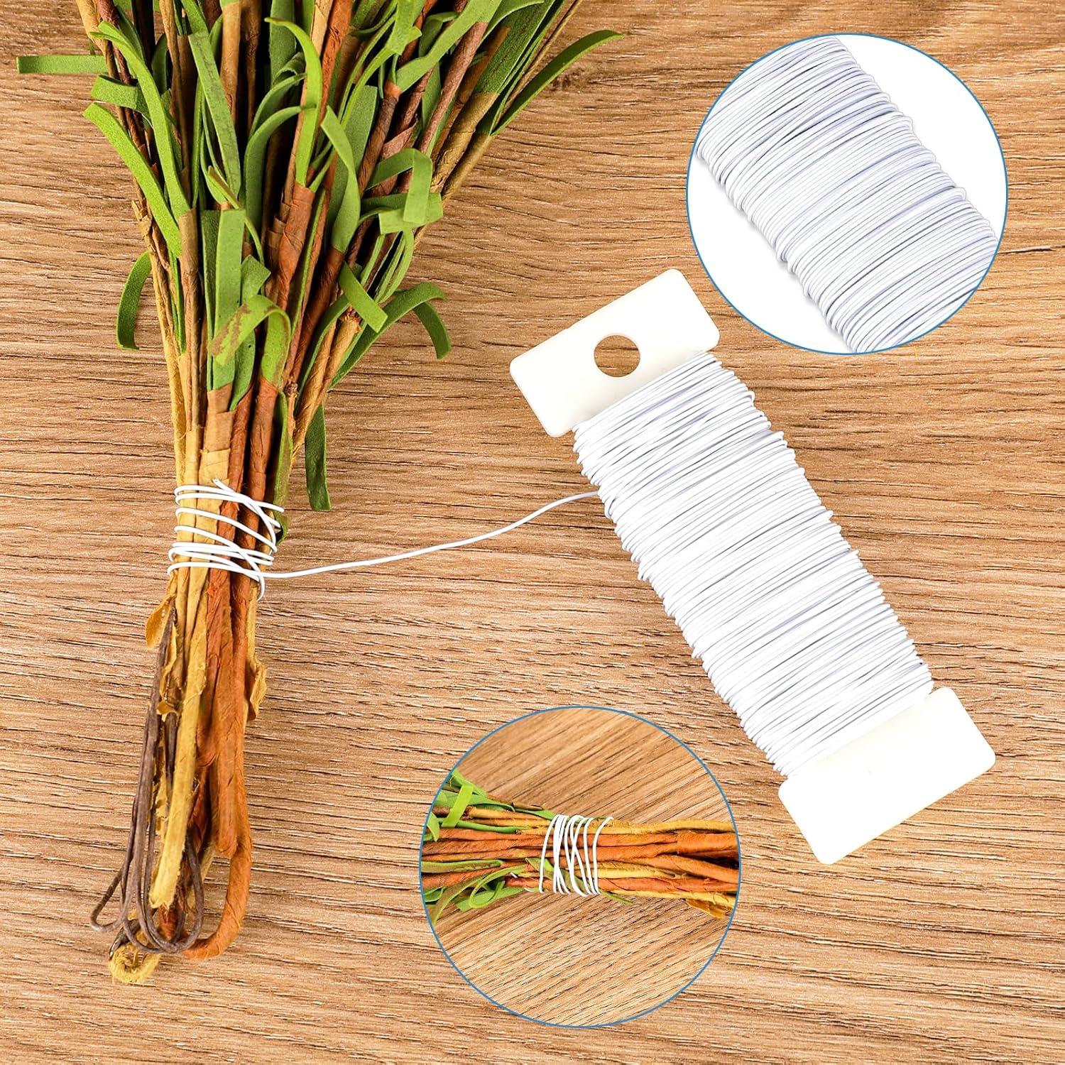 Alambre Floral Blanco MOZEAT 35m 6mm para Manualidades DIY