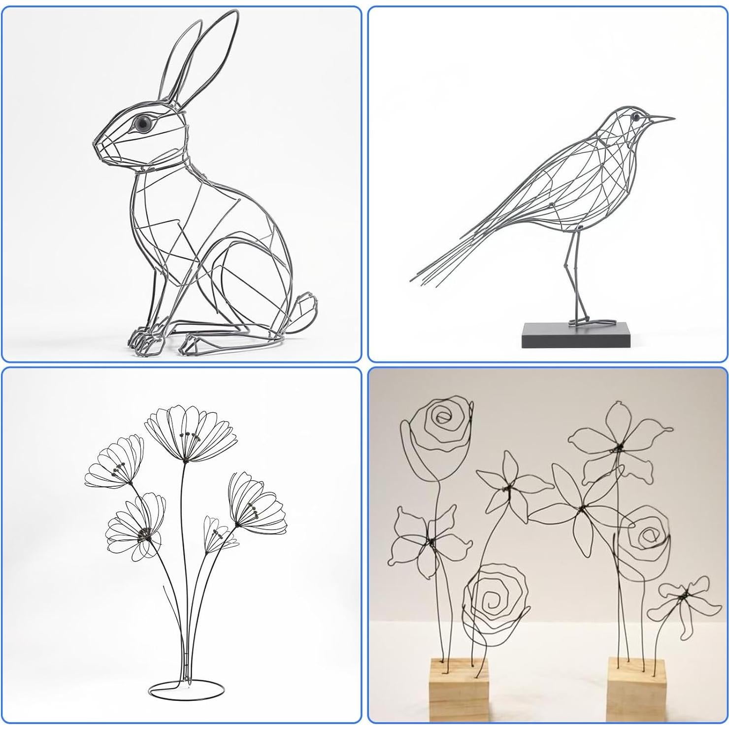 Alambre de Aluminio Flexible 1mm x 30m Negro Larrel para Manualidades