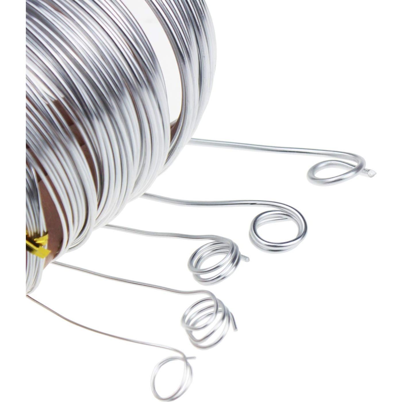 Alambre de Aluminio Plateado Goodma 5 Rollos 5 Metros 1-3 mm