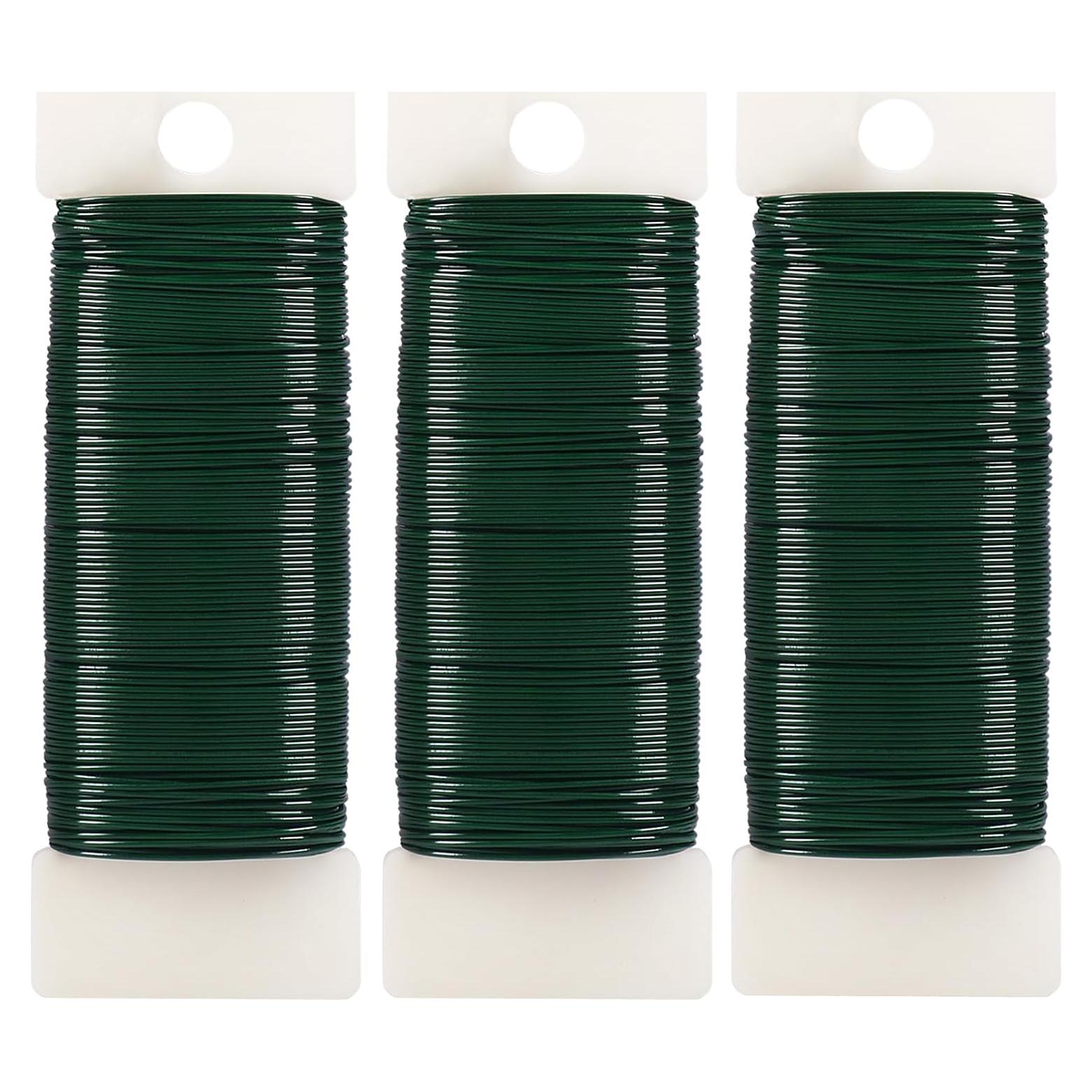 Alambre Floral Verde Tenn Well 22 Calibre 295 Pies 3 Rollos