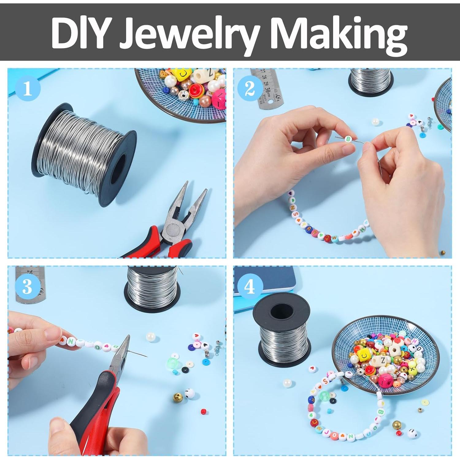 5 Rollos de Alambre de Acero Inoxidable para Joyería 25m