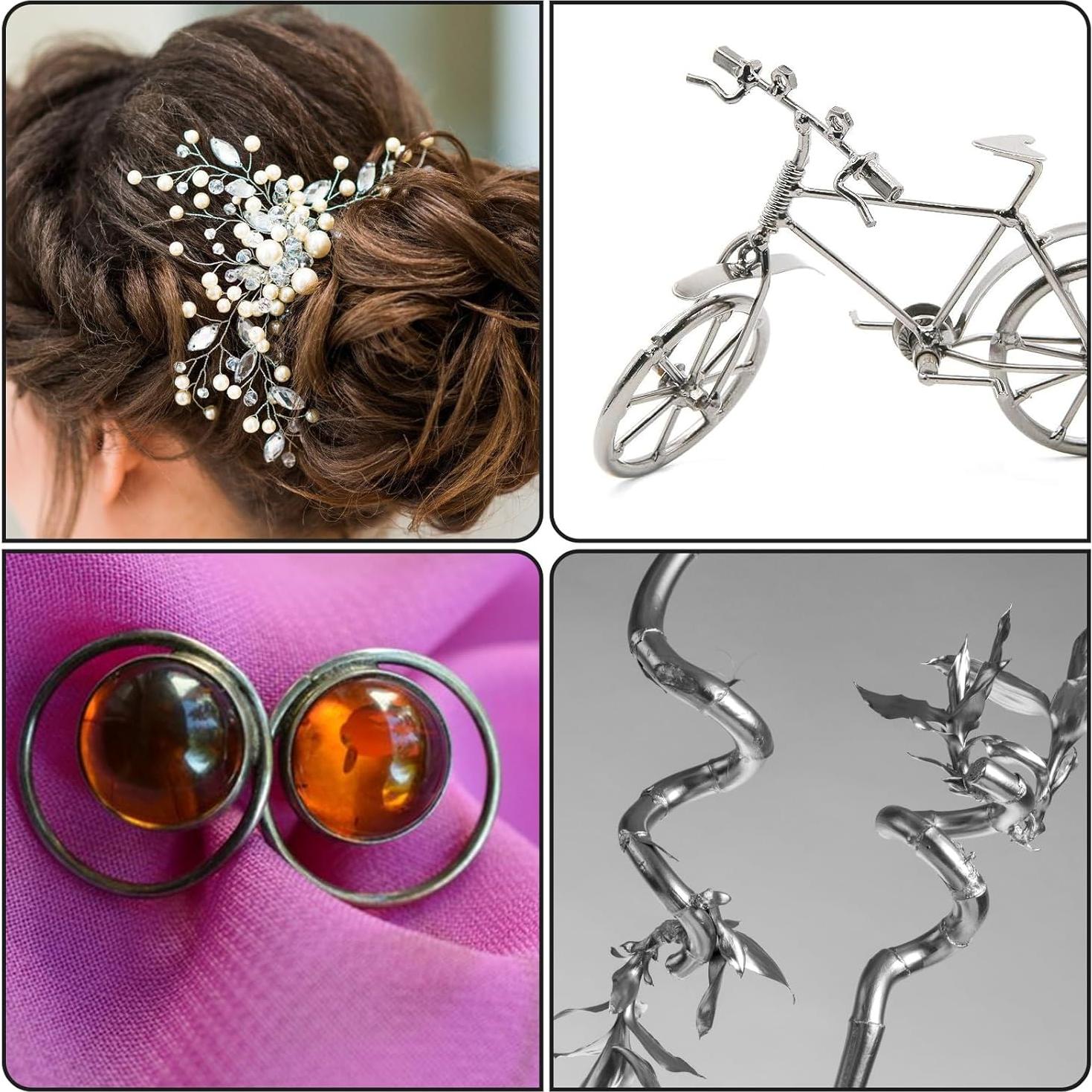 5 Rollos de Alambre de Acero Inoxidable para Joyería 25m