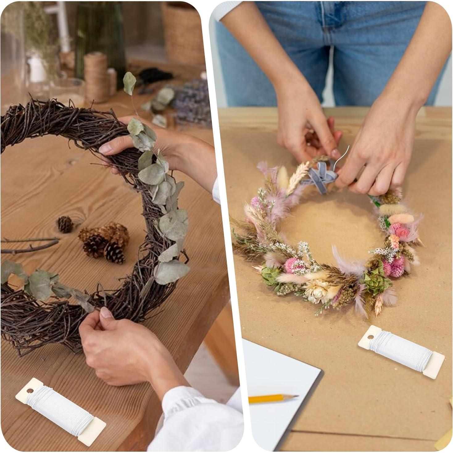 Alambre Floral Blanco 22 Calibre Tweruna 35m para Manualidades