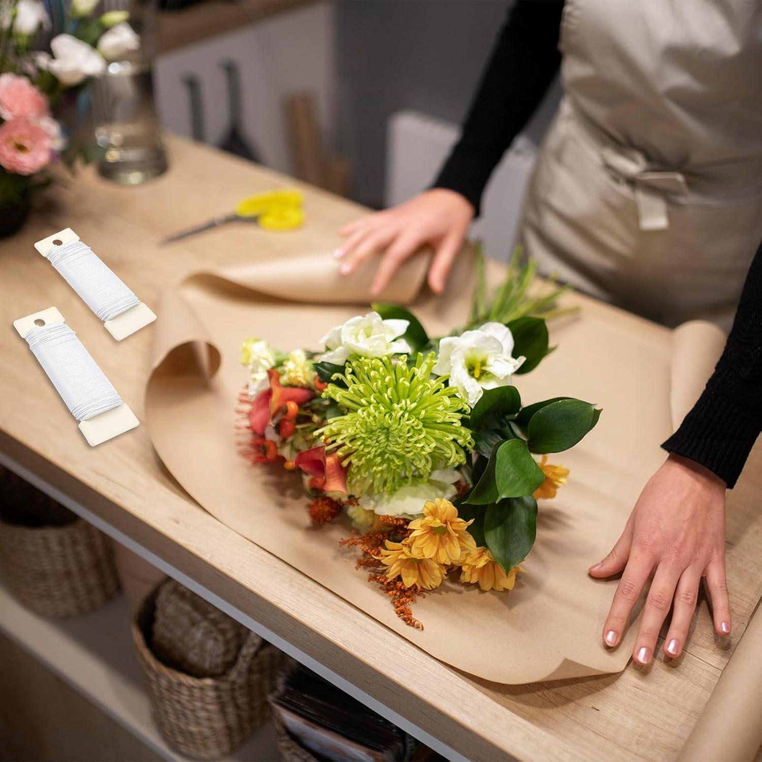 Alambre Floral Blanco 22 Calibre Tweruna 35m para Manualidades