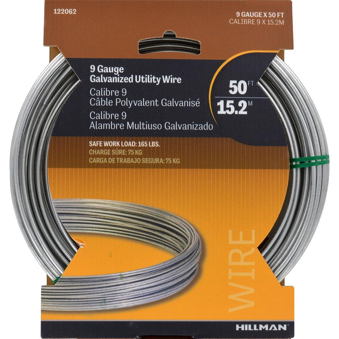 Cuerda de Alambre de Acero Galvanizado Hillman 9 Gauge 15.24m