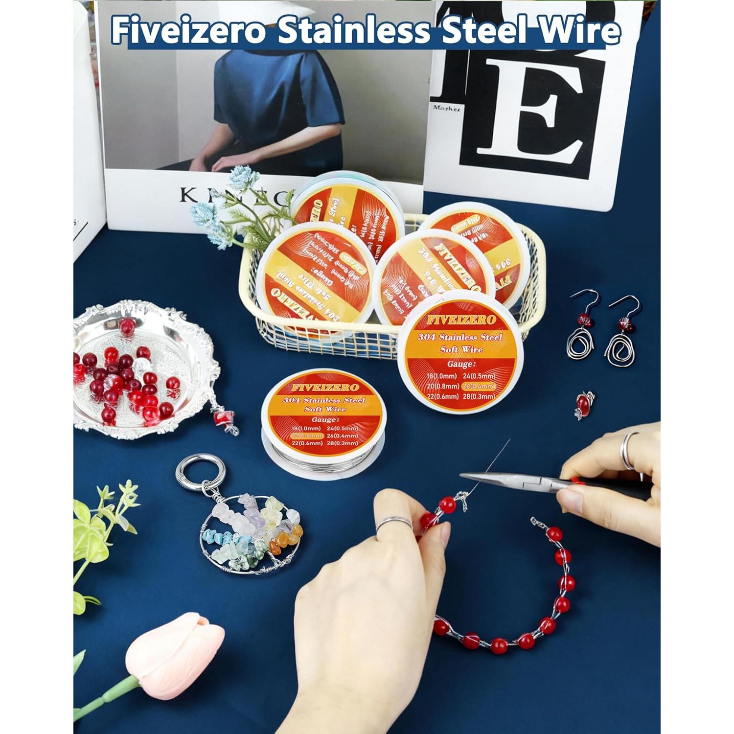 Alambre de Acero Inoxidable FIVEIZERO para Joyas - Calibres Mixtos