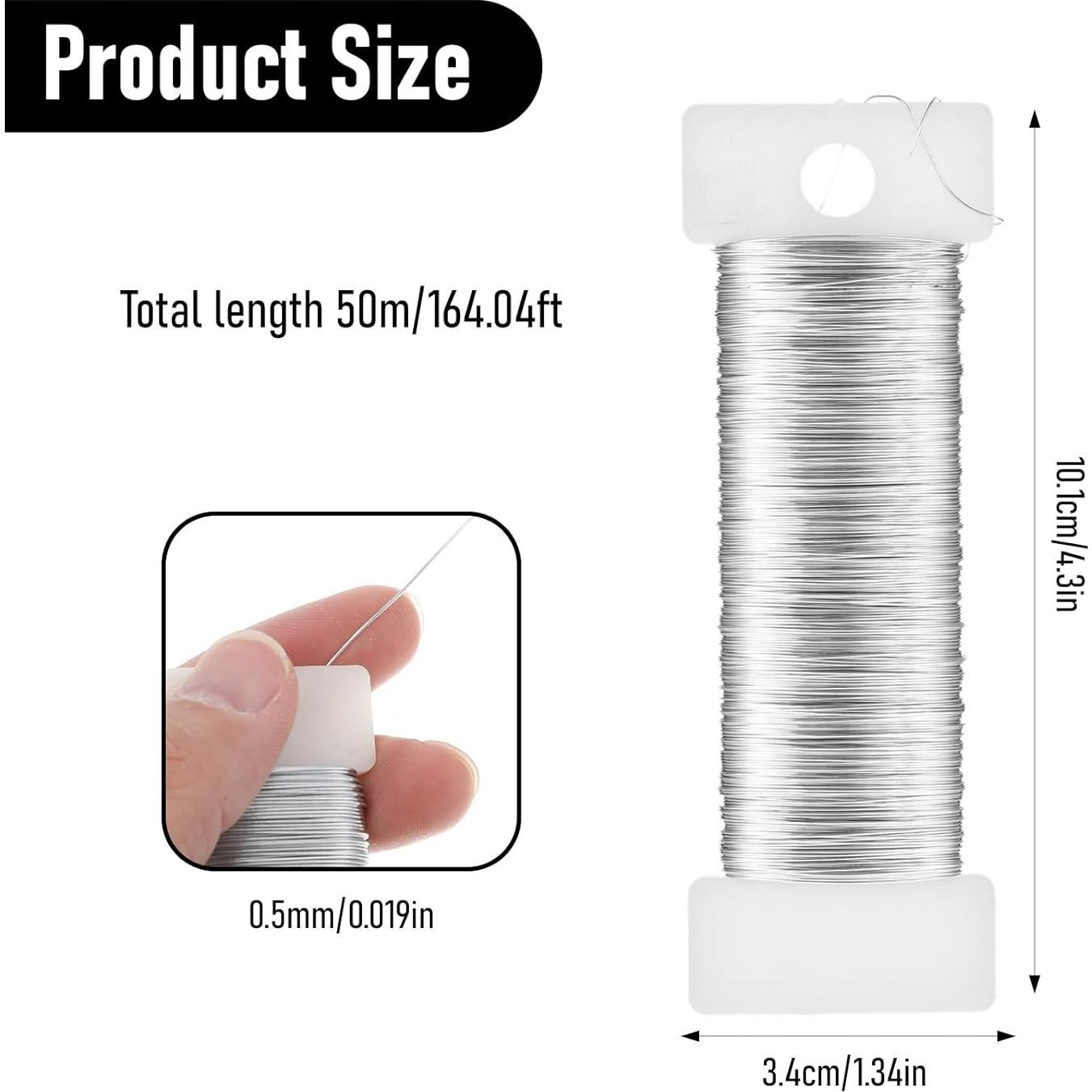 Alambre de Manualidades Ouligay 0.5mm 100m Flexible para Joyería