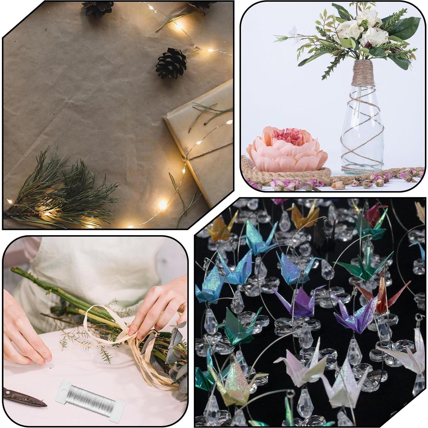 Alambre de Manualidades Ouligay 0.5mm 100m Flexible para Joyería